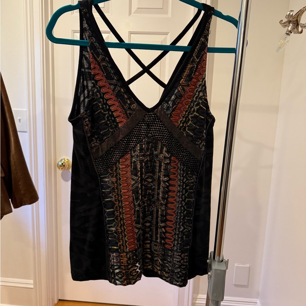 Custo Barcelona Black and Multicolor Camisole